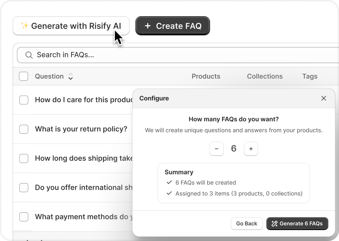 creating branded faq content for shopify store