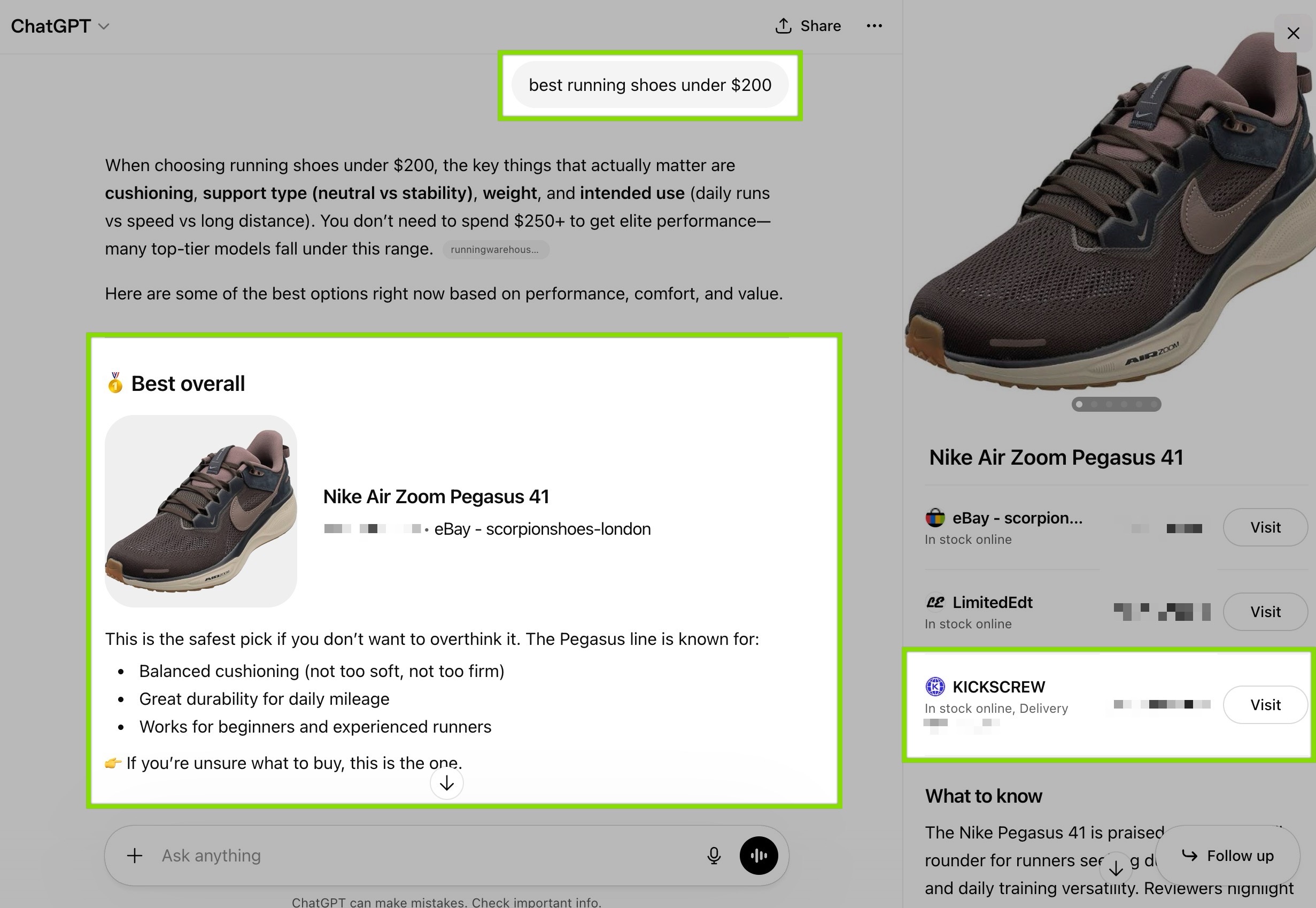 analyzing an ai tool's (chatgpt) product recommendation