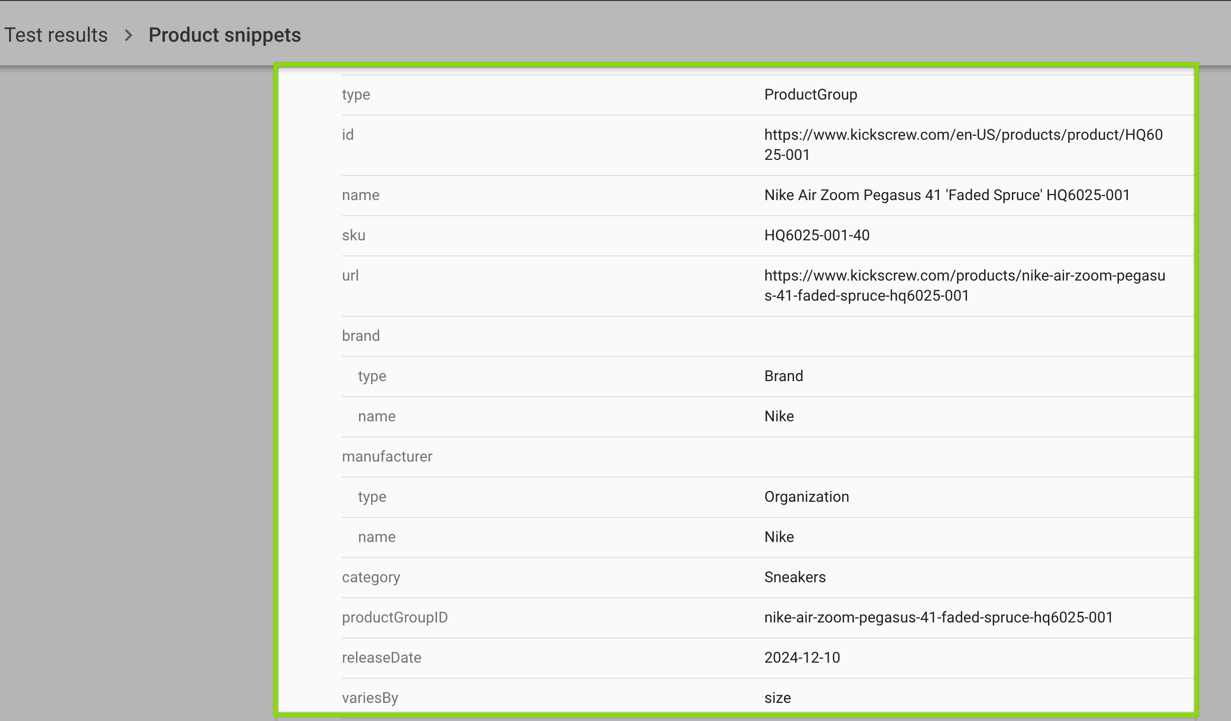 analysing structured data in google rich results