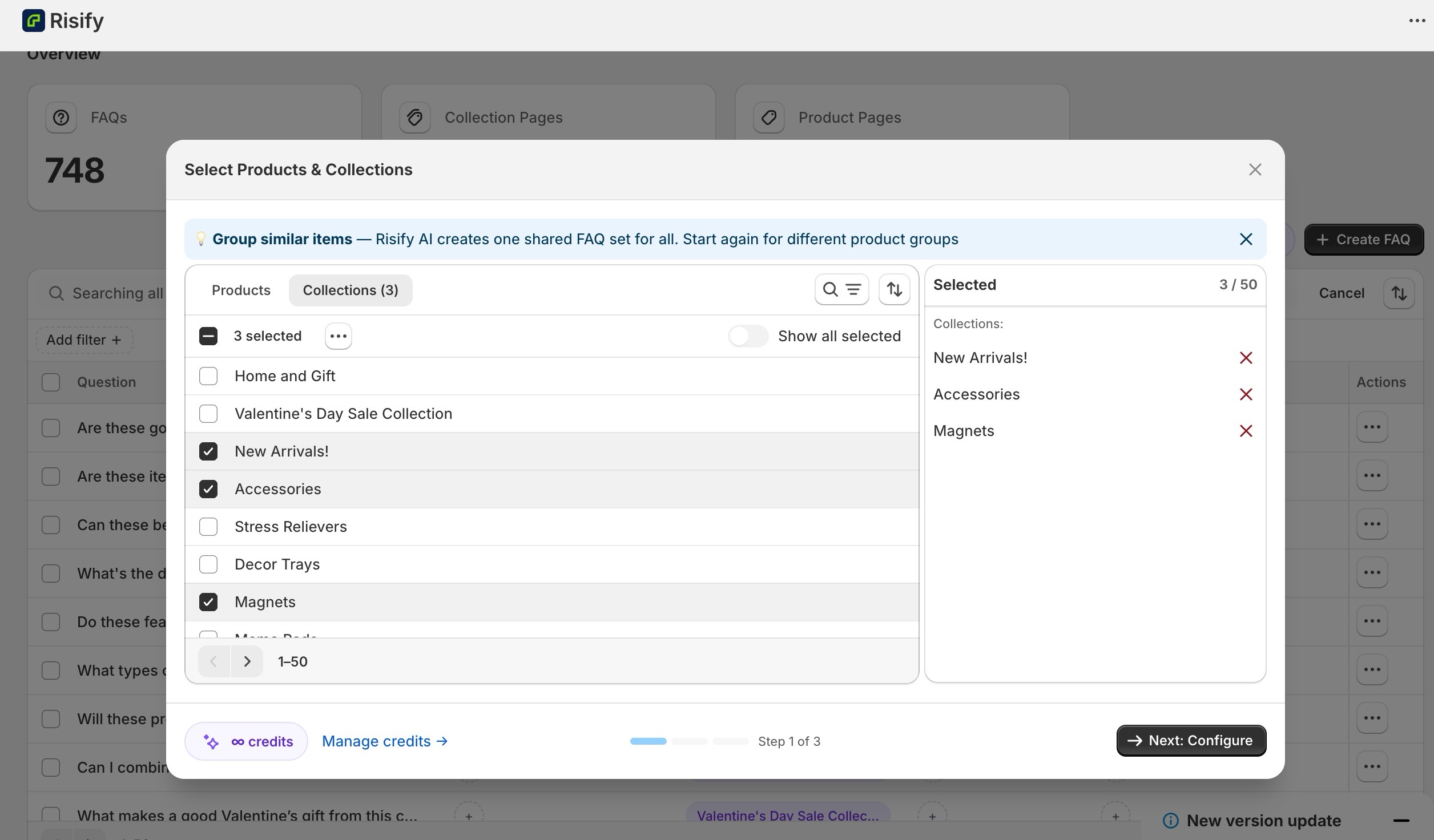 generating faq content with ai - shopify store