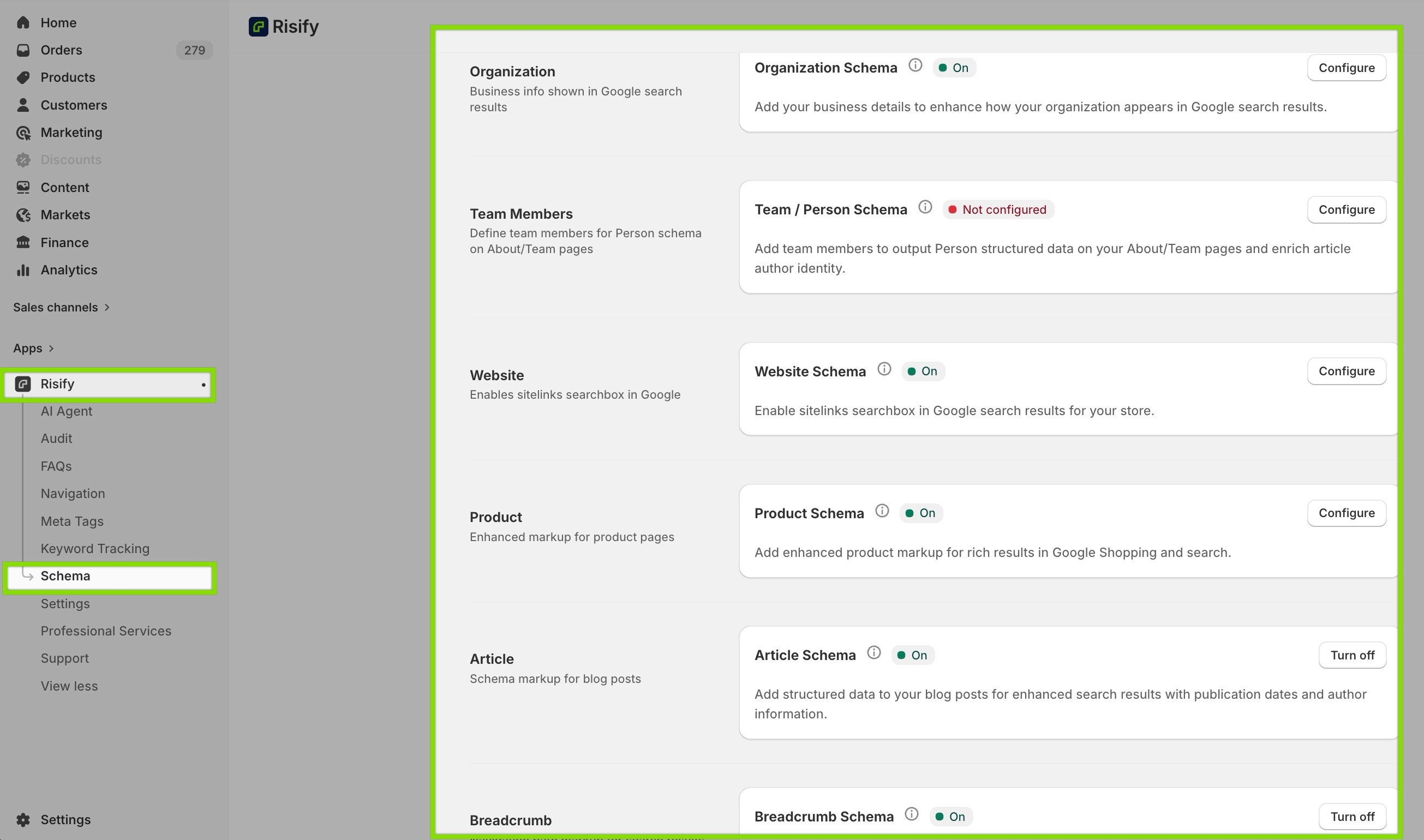 easy schema markup - shopify