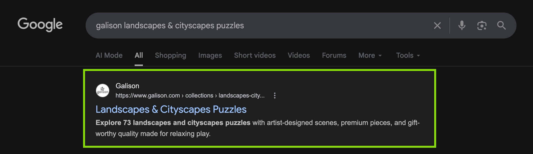 meta tags example of a shopify store