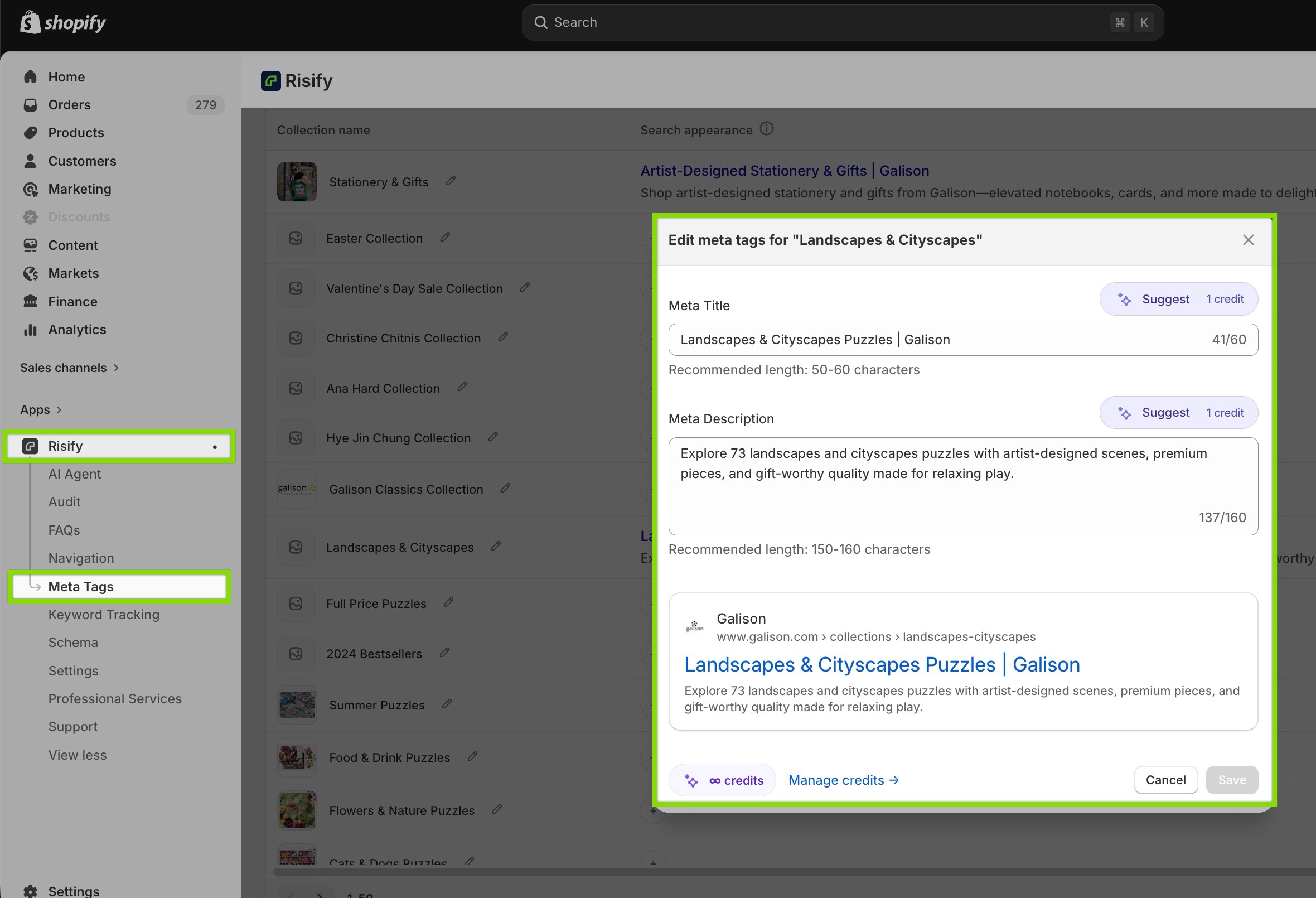 easy meta tags management on shopify