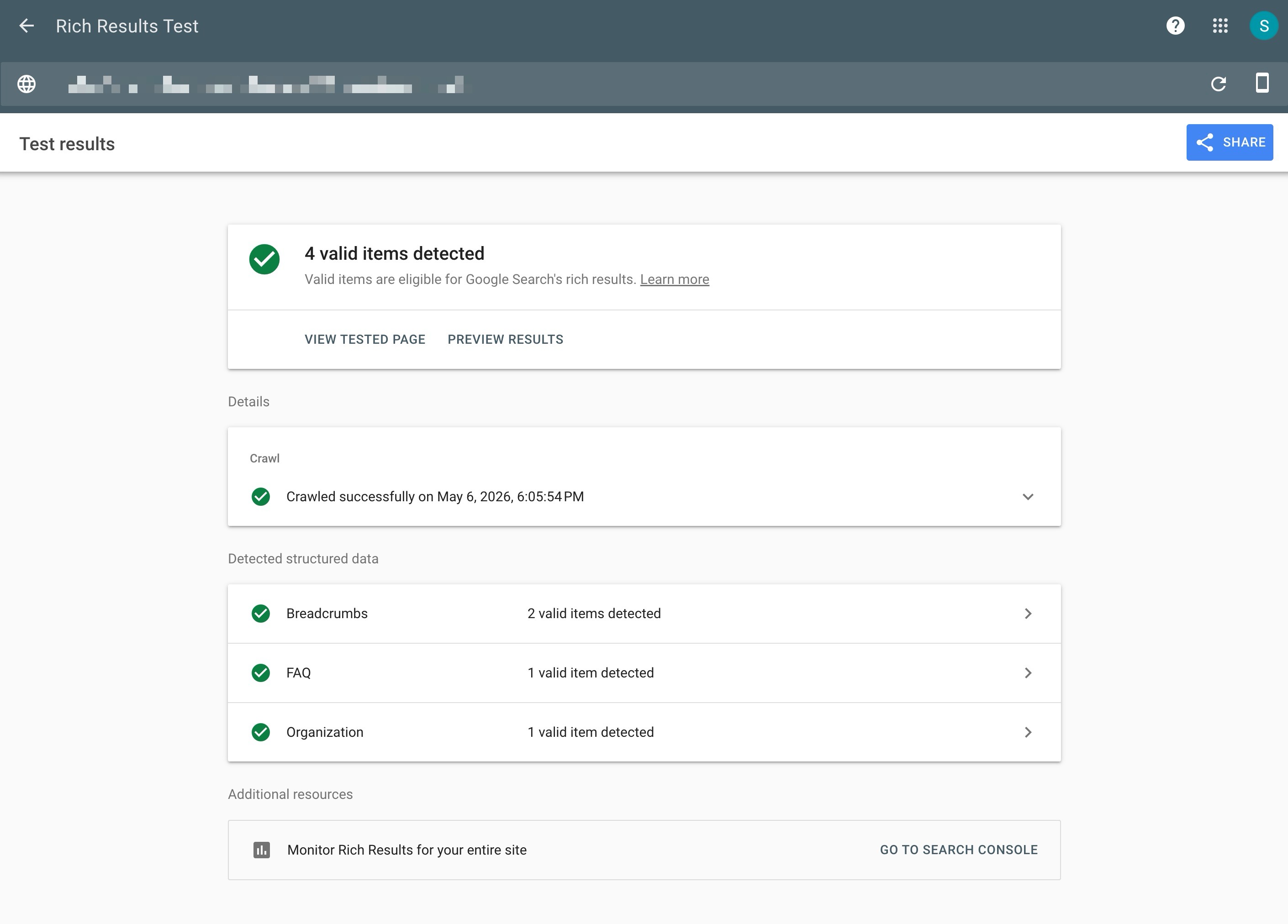 schema markup test for shopify store