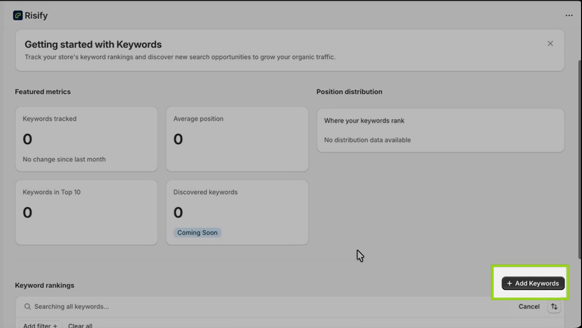 adding keywords